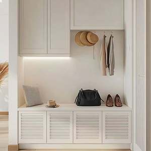 Wooden Panel <b>Shoe</b> Cabinet Modern Design Organizer <b>Storage</b> <b>Shoe</b> Standing <b>Shoes</b> Cabinet for Entrance - Product Image 1