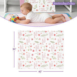 Vente en gros de couvertures de sécurité pour bébés nouveau-nés, personnalisées, imprimées, de qualité supérieure, super douces, en tissu <span class=keywords><strong>minky</strong></span> à pois - Product Image 4