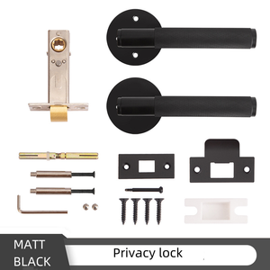 Brass <strong>Door</strong> Handle Factory Direct Sales Knurled Interior Privacy Brass Gold Entry <strong>Door</strong> Handles Luxury With Lock - Product Image 4
