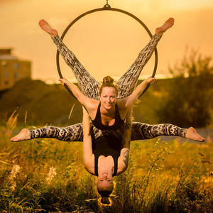 80CM Acero Inoxidable <span class=keywords><strong>Aro</strong></span> Aerial <span class=keywords><strong>Yoga</strong></span> Flying Hoops Aerial Lyra - Product Image 5