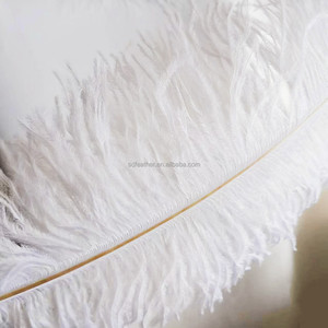 Plumes d'autruche naturelles brutes en gros, blanches, 14-16'' (35-40 cm), pour centre de table de mariage, costumes de carnaval, vêtements - Product Image 2