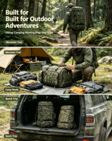 Sac à dos tactique en nylon camouflage 50L, système MOLLE, résistant à l'eau, sac à dos de survie en plein air, préparation pour l'aventure en jungle, camping
