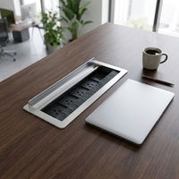 Multiprise de bureau US à 5 prises, câble d'extension de 1,8 m, protection contre les surtensions, 13A, prise en alliage d'aluminium