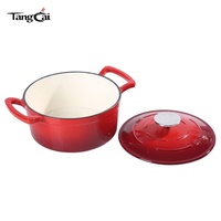 Marmite hollandaise en fonte format familial, revêtement émaillé, compatible four, construction métallique durable, compatible gaz et induction, inclut une marmite, cuisine