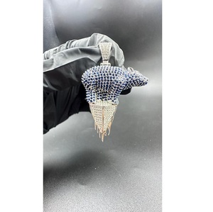 Laysware Jewels Pendentif Ours Moissanite Iced Out en Argent Sterling 925, Breloque de Luxe Unisexe, Bijoux Hip Hop - Product Image 5