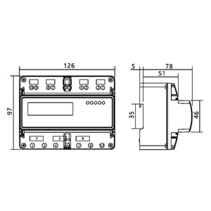 มิเตอร์วัดพลังงานแบบ Din-Rail 380V 5(100)A รองรับการสื่อสารแบบกำหนดเองได้ ผลิตโดยผู้ผลิตดั้งเดิม - Product Image 5