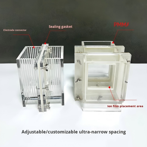 Électrolyseur de type H avec des réservoirs à membrane d'électrolyse en verre organique à double/triple ouverture non scellés - Product Image 3