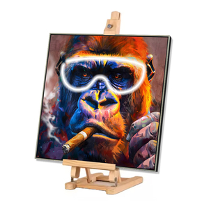 Cadre personnalisé photos vibrant abstrait <span class=keywords><strong>gorille</strong></span> Art affiche froid fumer Graffiti toile <span class=keywords><strong>peinture</strong></span> pour mur Art décoration - Product Image 1