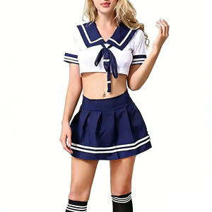 Custom Students Girls' Group <b>Sexy</b> Soccer Performance Stage Cheerleading Customized Logo Printing Cheer <b>Uniform</b> - Product Image 1
