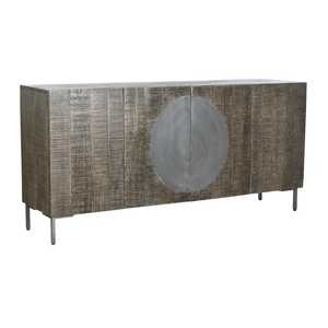 MANGO METAL <b>BUFFET</b> <b>TABLE</b> 180x40x80 CIRCULO DARK BROWN - Product Image 2