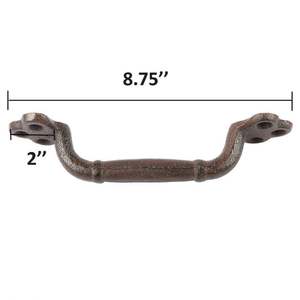 RHETECH Robuste Grande Poignée Rétro en Fonte pour Portes Garages Hangars Meubles Antique Carré 9 "Poignée de Porte de Grange Exportateur - Product Image 3