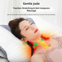 Oreiller de massage cervical pour usage domestique, télécommande portable, traction par airbag, chauffage électrique, massage par pétrissage, soutien du cou