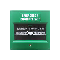 Bouton de panique d'urgence pour porte vitrée, interrupteur de déverrouillage vert/rouge, alarme incendie, point de rappel manuel pour système de contrôle d'accès