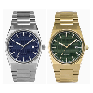 Reloj de Lujo para Hombre de Acero Inoxidable con Logotipo Personalizado, Luminoso, Resistente al Agua, con Cuarzo Plateado y Dorado, Edición Limitada de 20 mm - Product Image 1