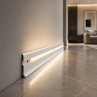 Plinthe de sol en aluminium LED professionnelle pour la décoration moderne des maisons et des hôtels