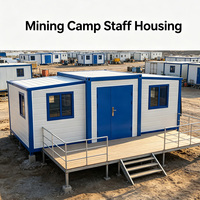Dortoir modulaire préfabriqué de 20 pieds en conteneur, hors taxes, pour le personnel des sites miniers isolés en Amérique du Sud