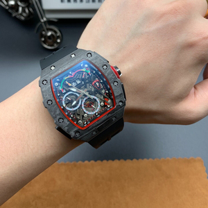 High-quality men's mechanical <b>watch</b>, carbon fiber <b>skeletonized</b> sports car dashboard style <b>automatic</b> <b>watch</b> - Product Image 3