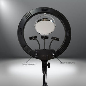 Kit d'éclairage pour selfie, lampe annulaire à intensité réglable, maquillage, vidéo, 18 pouces, à clipser pour <span class=keywords><strong>YouTube</strong></span>, TikTok - Product Image 2