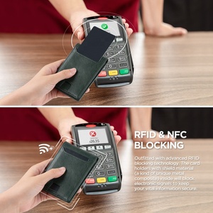 TILONSTAR TVW102 Personalized Logo Leather Money Clip Bank Credit Business Card Holder <b>RFID</b> Blocking ID <b>Wallet</b> - Product Image 5