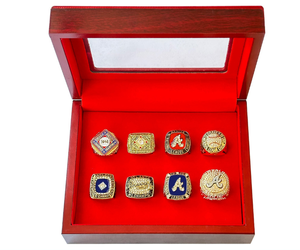 Anillos de Campeonato de la MLB, 8 Anillos de Aleación de los Atlanta Braves, Regalo de Cumpleaños Unisex para Fanáticos del Béisbol, Gran Venta - Product Image 2