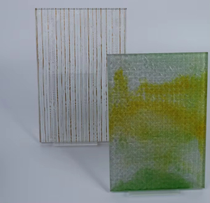Panneau de verre décoratif ondulé à texture élégante, polyvalent pour revêtement mural, portes d'armoires, séparateurs de pièces - Product Image 2