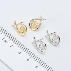 Accesorios de Plata S925 para DIY, Soporte Vacío para Perlas, Colgante para Pendientes de Moda, 9290 - Product Image 2