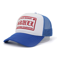 Personnalisé 100% coton 3D broderie Patch 5 panneaux camionneur chapeaux Vintage unisexe sergé tissu décontracté sportif en plein air