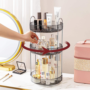 Organizzatore per il <span class=keywords><strong>Bagno</strong></span> di Grande Capacità, Trasparente e di Lusso, con Ripiani per Cosmetici e Prodotti per la Cura della Pelle - Product Image 1
