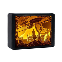 Décor mural 3D en acrylique, artisanat décoratif, film d'art, étoile, vente en gros,