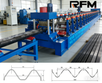 Machine de profilage de poutres W pour garde-corps routiers, ligne de production à deux ou trois ondes, moteur de charge, contrôle PLC, marque Delta