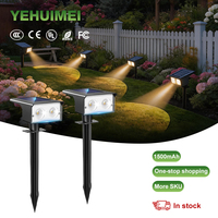 Lampes solaires de jardin à économie d'énergie, 3 couleurs de lumière, résistantes à la chaleur, étanches IP65, alimentées par énergie solaire, pour la décoration extérieure