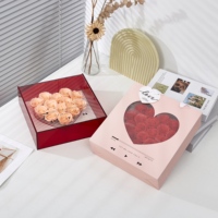 Boîte à musique romantique en acrylique, style Spotify, transparente, avec fleurs de savon, cadeau pour la Saint-Valentin ou un anniversaire