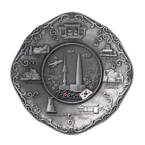 Fabrication en gros de souvenirs touristiques en métal 3D personnalisés de pays célèbres du monde entier, Qatar, Dubaï, Corée, <span class=keywords><strong>Italie</strong></span>, France, antique - Product Image 4