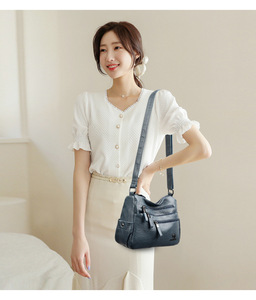 Women <b>Soft</b> <b>Leather</b> Luxury Handbag Messenger Fashion Shoulder Crossbody <b>Bag</b> Ladies Designer Classic Purse Handbag - Product Image 3