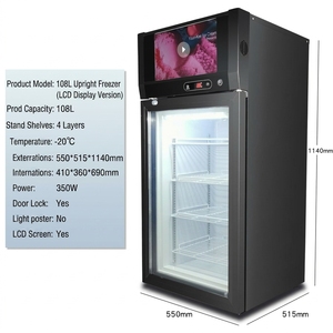Congélateur vertical pour crème glacée YINZHENG de 108 litres avec écran d'affichage LED, <span class=keywords><strong>porte</strong></span> en verre, <span class=keywords><strong>réfrigérateur</strong></span> pour crème glacée - Product Image 2