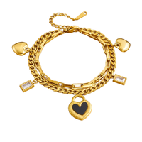 Bracelet chaîne tressée en maille simple et rétro pour femme, en acier inoxydable plaqué or PVD 18 carats, étanche, tendance, idéal pour la vente en gros