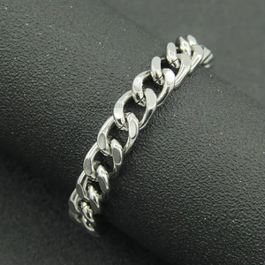 <b>Titanium</b> Steel Cuban <b>Chain</b> Bracelet Bracelet, Men's Personality Street Punk Locomotive Bracelet Bracelet Jewelry Tanjing - Product Image 2