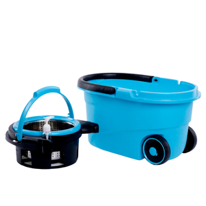 360 <span class=keywords><strong>Turbo</strong></span> Magic Mop Set Seau de vadrouille plat en <span class=keywords><strong>microfibre</strong></span> facile à nettoyer avec poteau en acier et poignée télescopique Emballage en boîte - Product Image 2