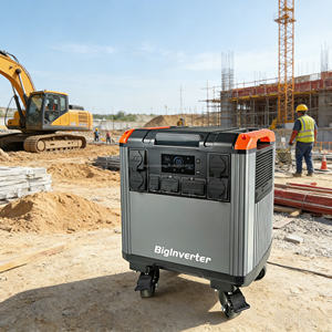 BIGINVERTER Station d'alimentation portable industrielle 5000W LiFePO4 pour l'utilisation en usine, atelier, chantier de construction - Product Image 2