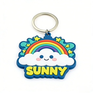 Porte-clés en caoutchouc PVC souple 2D avec logo personnalisé pour cadeau OEM, porte-clés en caoutchouc PVC silicone 3D 2D pour promotion - Product Image 3