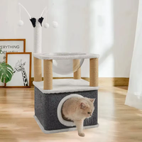 Meubles de jeu compacts pour chatons avec hamac capsule transparent et balles de jeu suspendues pour chat
