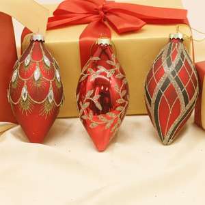 ลูกบอลแก้วคริสต์มาสสีแดงคุณภาพสูง ของตกแต่งต้นคริสต์มาสแบบกำหนดเอง - Product Image 5
