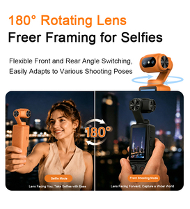 A30 Model 1.9" LCD Handheld <b>Gimbal</b> <b>Camera</b> Recorder 1080p Ultra-Clear Anti-Shake Sports 160 Wide Angle Audio Video MicroSD - Product Image 5