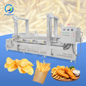 OCEAN Industrial Fried Onion Crispy Potato <strong>Chip</strong> Conveyor Fry Machine Banana <strong>Chip</strong> Continuous <strong>Fryer</strong> - Product Image 1