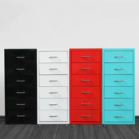 CHNSMILE Armoire de classement pliable en acier, avec tiroirs de rangement pour bureau, design peu encombrant