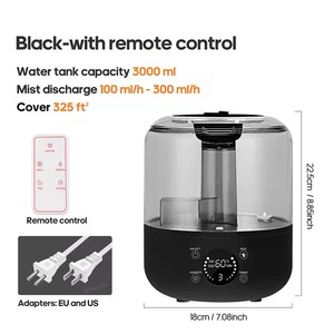 3L Air Humidifier Professional Large Capacity Home Humidifier Plant Mist <b>Aroma</b> <b>Diffuser</b> with Remote Control Timer - Product Image 2