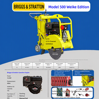 Machine à découper l'asphalte et le béton, modèle 500 Weike, moteur Briggs & Stratton, vente directe d'usine, à essence