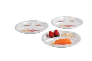 Kompartemen dibagi piring melamin untuk anak-anak piring plastik anak-anak untuk makan dengan pembagi mesin cuci piring aman bebas BPA - Product Image 5