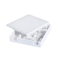 Boîtier de terminaison fibre optique 2 ports en plastique blanc, système de communication optique FTTH SC pour centre de données FO-FTB-001