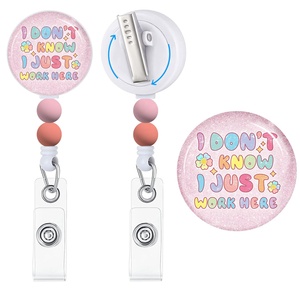 Divertente <span class=keywords><strong>non</strong></span> lo so, ho appena lavorato qui retrattile Badge retrattile balia porta Badge porta carta d'identità con Clip infermiere accessori - Product Image 1